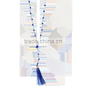 China Wholesale Colorful Beaded Tassel Necklace, Tassel Necklace Long Set for Ladies thumbnail-1