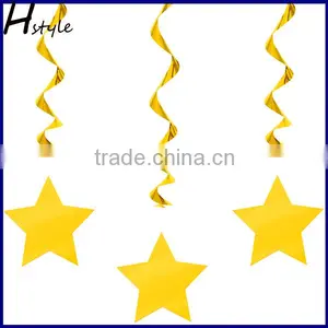 Metallic Dangling Silver Star Swirls /Silver Star Hanging Decoration /Wall Decoration SD057 thumbnail-4