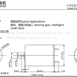 1725R Hollow Cup 12mm 15mm 17mm 32mm 35mm 36mm 6v 12v 24v Coreless Dc Motor For Steering Engine CL-1215 CL-1515 CL-1718 CL-1722 thumbnail-2
