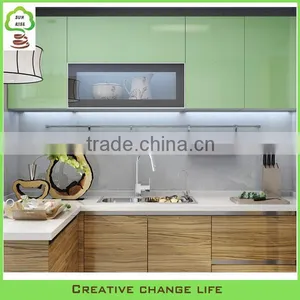 High Gloss Vinyl Wrap Doors Kitchen Cabinets thumbnail-2