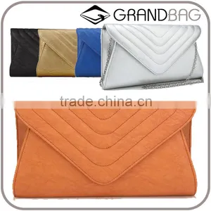 Fashion Real Leather Party Clutch With Sling Genuine Leather Messenger Clutch for Women Single Color Small Shoulder Bag for Girl thumbnail-1