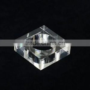 Wholesale Cheap Nakin Rings Home Deocration Clear Acrylic Square Napkin Ring thumbnail-1