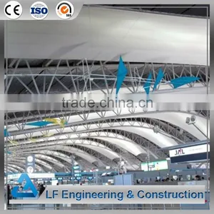 Prefabricated Safe Long Span Space Frame Material Q235b Airport Terminal thumbnail-1