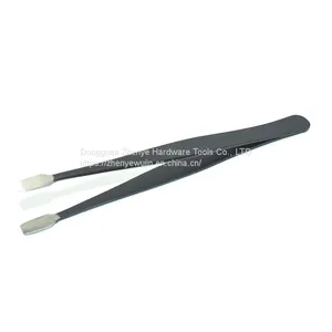 Wide Flat Head Flat Head Tweezers Stamp Clip Tweezers ESD34A - SA Anti-static Flat Head Tweezers thumbnail-1
