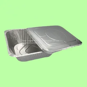 5400ml Extra Large Deepen Turkey Tray Aluminum Foil Pans With Lids Catering Foil Food Containers thumbnail-1