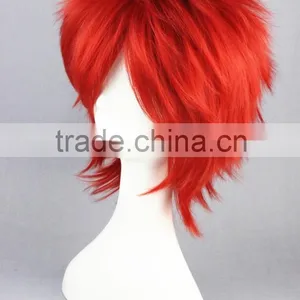 High Quality 35cm Short Straight UTA NO PRINCE SAMA Red Wig Synthetic Anime Wig Cosplay Hair Wigs Party Wig thumbnail-4