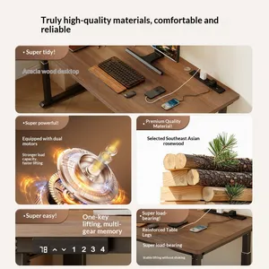 High Quality Raisable Computer Auto Lift Electric Corner Motorised Sit Stand Desk thumbnail-5