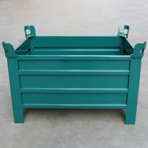Large Iron Frame Metal Parts Storage Workshop Box Turnover Box for Iron Scrap thumbnail-3