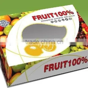Printed Corrugated Fruit Storage Box Exported Fruit Cartons With a Window thumbnail-1