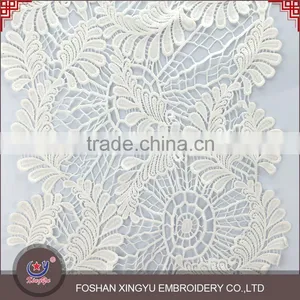 2015 Latest Embroidered High Quality Tulle Lace Chinese Applique Ready Made Embroidery thumbnail-1