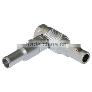 Assembly Right Angle Push - Pull Male Circular Connector With Cable Collet thumbnail-1