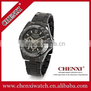 OEM ODM Small MOQ Gift Watches for Promotion Black Gun Silver Color Wristwatches Men Stainless Steel Watch Quartz Watches Man thumbnail-1