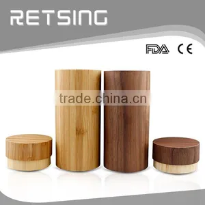 Dark Bamboo Cool Glasses Cases, Tube Walnut Wood Glasses Case With Custom Logo thumbnail-2