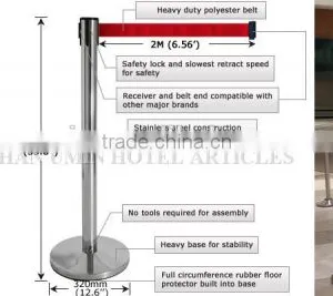 Stainless Steel Retractable Belt Poles thumbnail-2