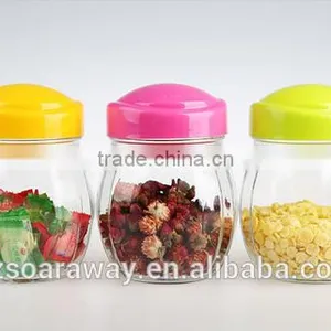 Colored Plastic Lid and Glass Spice Jars Wholesale thumbnail-3