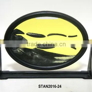 Oval Moving Sandscape/Sand Timer Yellow thumbnail-1