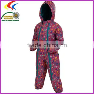 Hight Quality PU Print Waterproof Kids pu Rainsuit thumbnail-1