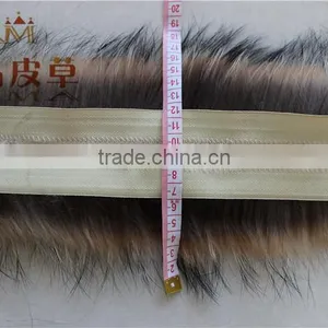 2016 New Arrival Fur Strips Women Men Jacket 70cm Detachable Raccoon Fur Trim For Hood thumbnail-3