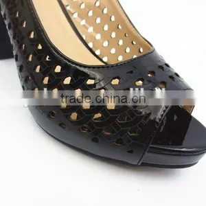 Latest New High Class Middle Heel Slingback Sandals With Net thumbnail-6