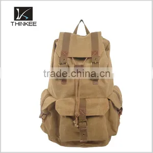 Khaki Drawstring Bag Wholesale Cotton Fabric Drawstring Bag thumbnail-1