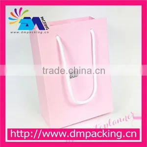 Elegant Pink Clothing Paper Bag With Handle for Clothing Shop thumbnail-1