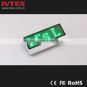 Digital Blue Rechargeable Battery Backup LED Sign / LED Name Badge / Digital Badge thumbnail-2