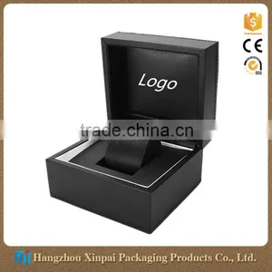 Custom Single Black Luxury Leather Wrist Watch Gift Box thumbnail-1