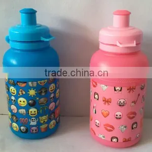 Plastic Water Bottle With Lid and Cute Logo thumbnail-4