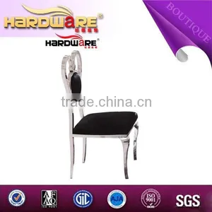 Foshan Wholesale Popular Heart Shape Stainless Steel Dining Chair thumbnail-4