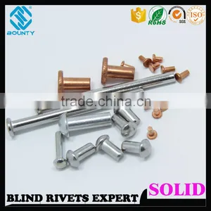 ZINC PLATED ROUND HEAD STEEL SOLID RIVETS thumbnail-1