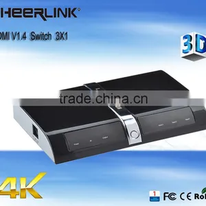 New Produce 3x1 Hdmi Switch Hdmi V1.4 With Ultra hd 2160p and 3d / Remote Control -black thumbnail-1