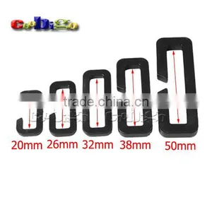 Looploc Plastic Rectangular Ring Buckle for Straps Bags Backpack #FLC442-20B/25B/32B/38B/50B thumbnail-1