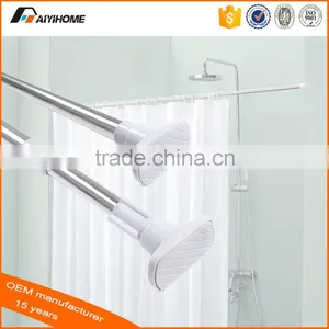 Spring Loaded Extendable Telescopic Shower Rod, Adjustable Tension Shower Curtain Rod Rail Pole Rods Rails thumbnail-5