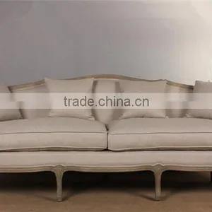 French Style Wooden Three Seat Armchair thumbnail-2