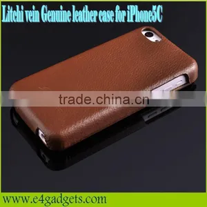 Excellent Quality Litchi Vein Flip Wallet Genuine Leather Cover Case for IPhone5c,for Iphone5c Case thumbnail-1