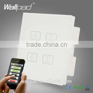 Hot Sale Wallpad White Glass LED Light Phone App Wireless 4 Gang 2/3 Way WIFI Remote and Touch Dimming Dimmer Wall Light Switch Quality Choice thumbnail-1