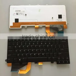 Laptop Backlit Keyboard for Alienware M14X R3 DP/N:09KF83 PK130US1B00 NSK-LB0BC 01 US Layout Black Color thumbnail-3