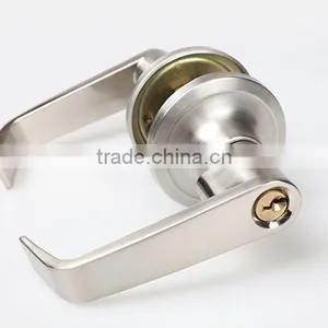 English Style Security Satin Nickel Zinc Handles Door Lever Lock for Both Right and Left Side thumbnail-4