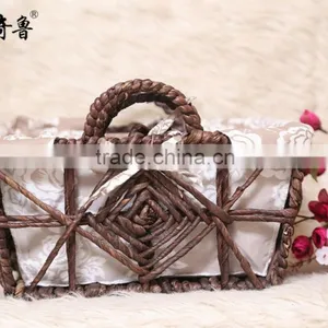 Flower Basket Beautiful Design Maize Husk Rattan Storage Basket thumbnail-4