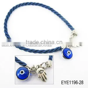 10mm Blue Turkish Eye Bead Fancy Charms Bracelet thumbnail-1