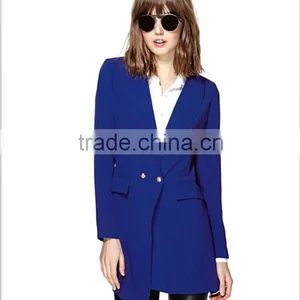 New Arrival Blazer Women Long Blazer Solid Color Lady Blazer Suits for Woman Wear Clothing China Suppliers thumbnail-4