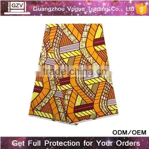 Online Wholesale High Quality 100% Cotton Kente Fabric African Wax Prints Fabric for Man thumbnail-2