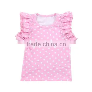 2016 Kaiyo Summer New Style Kids Baby Girls New Sleeveless Kids Dot Cotton Ruffle Wholesale Fahion Cheap Cute Girls thumbnail-1