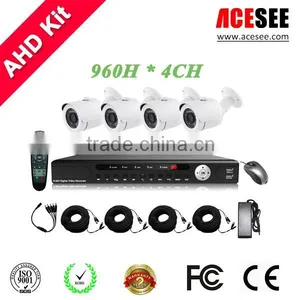 ACESEE 720P/960H High Definition 4CH AHD DVR Kit With Bullet Dome Camera thumbnail-1