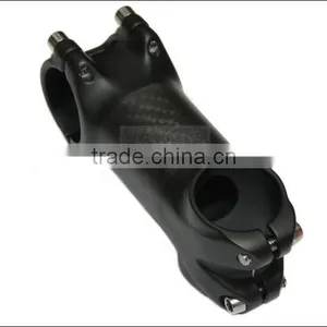 OEM No Logo Aluminium Plus 3K Carbon Fiber Bicycle Stem Rise Road Bicycle Accessories Bike Parts Black 90-110mm ST2341 thumbnail-2