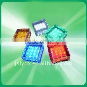 Solar Ice Glass Brick LED Floor Lamp, Solar Garden Light, Underground Paver Light thumbnail-1