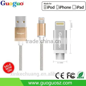2016 New Fashinable Nylon Braided Cable Aluminum USB Charger Cable thumbnail-2