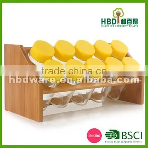 Spice Jar With Bamboo Rack Wholesale thumbnail-1
