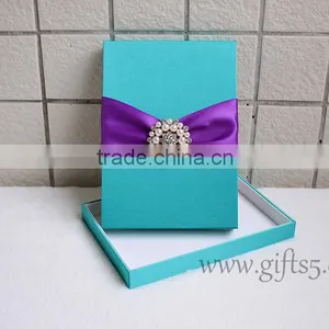 Elegant Navy Blue Wedding Invitation Boxes thumbnail-4
