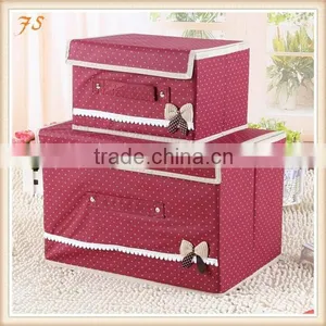 Sweet Bowknot Non-woven Collapsible Storage Box thumbnail-1